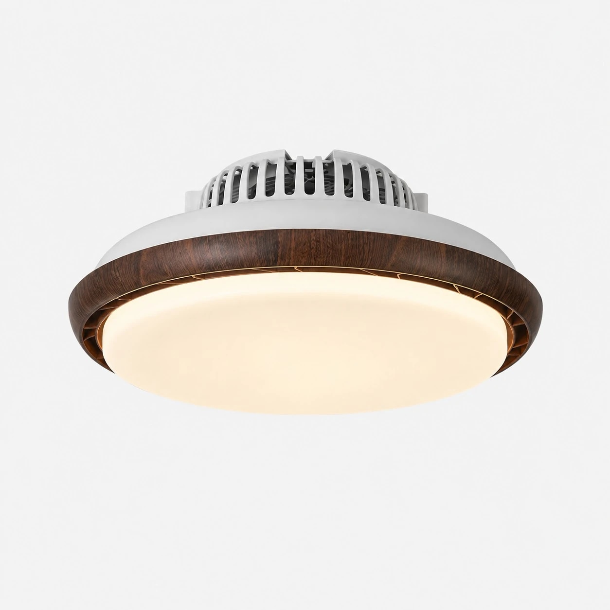 Style B Walnut Wood flush mount ceiling fan light