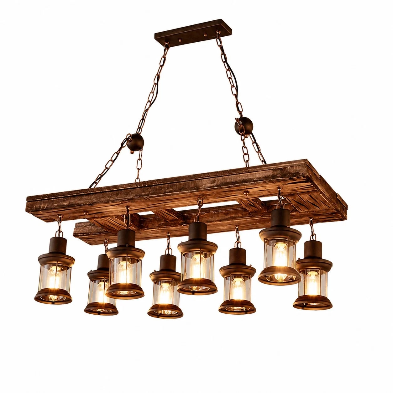 Wheel style rustic pendant