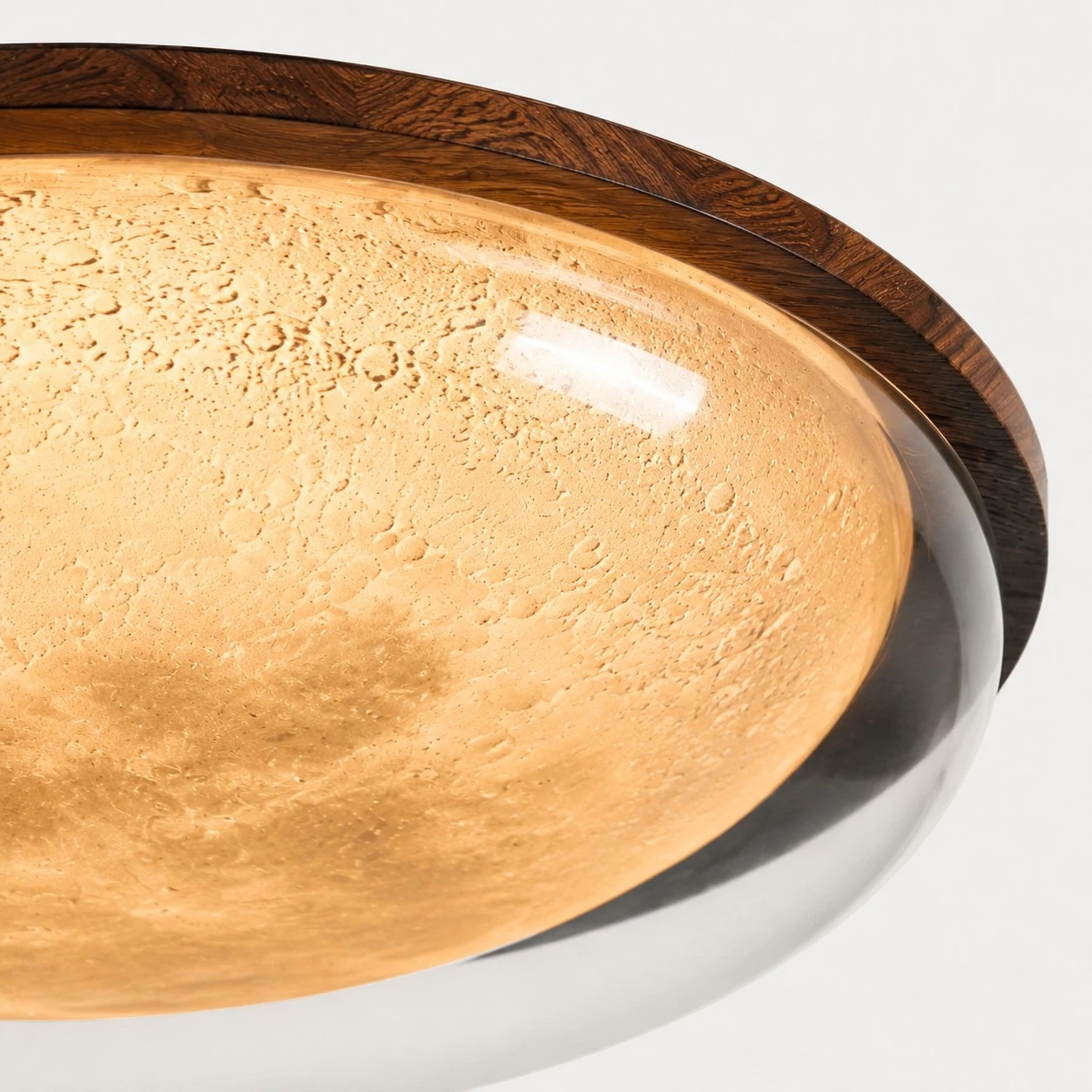 Warm illuminated moon shade