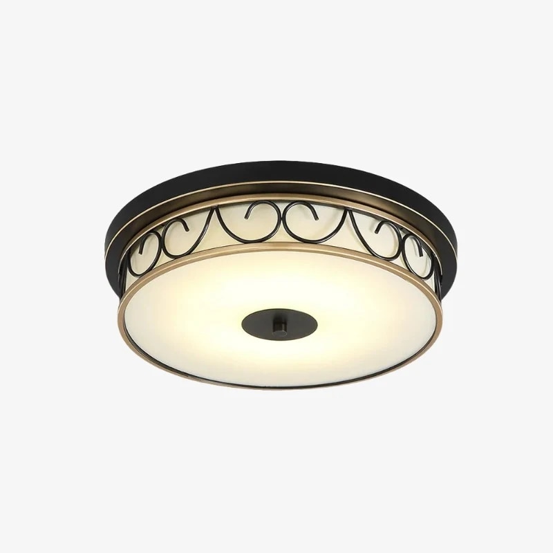 Vintage Scrollwork Flush Mount Ceiling Light