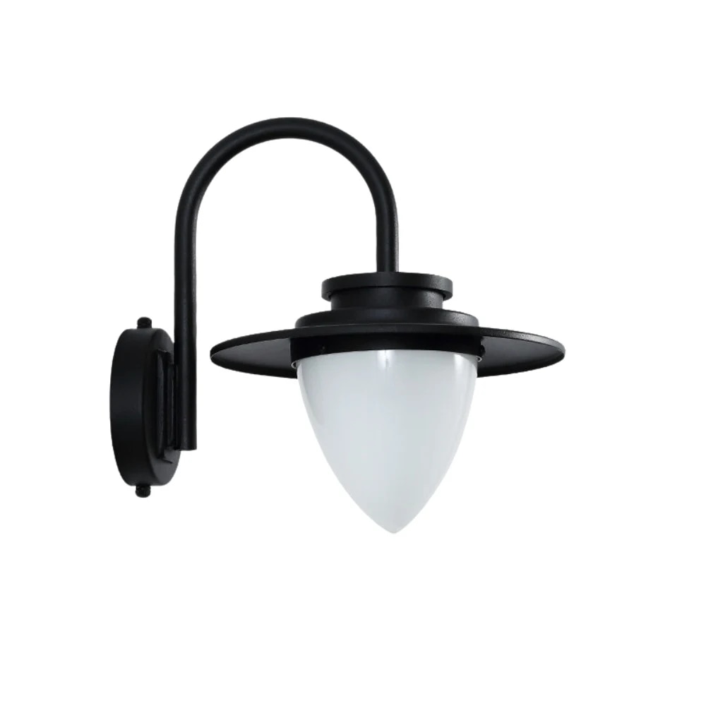 Black finish wall lantern