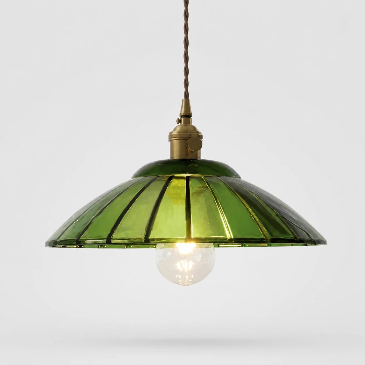 Grön glaspendellampa