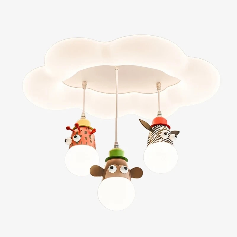 Lampada da soffitto minimalista a forma di nuvola, alta 60 cm.