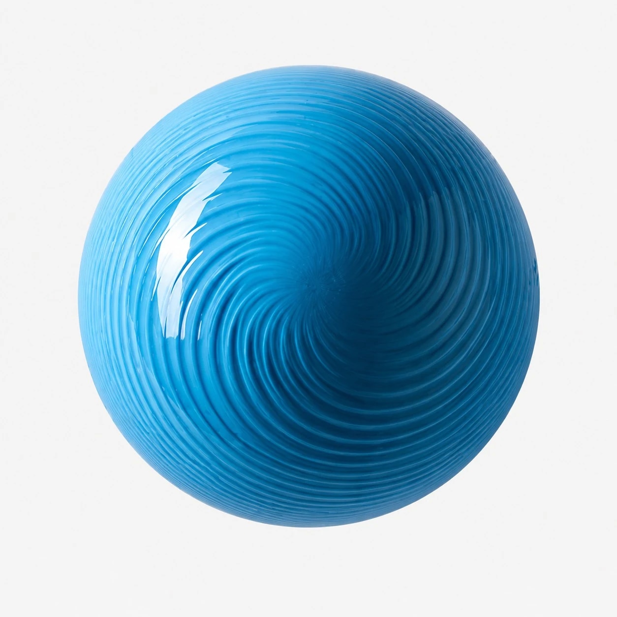 Globo de luz de pared de cristal acanalado azul