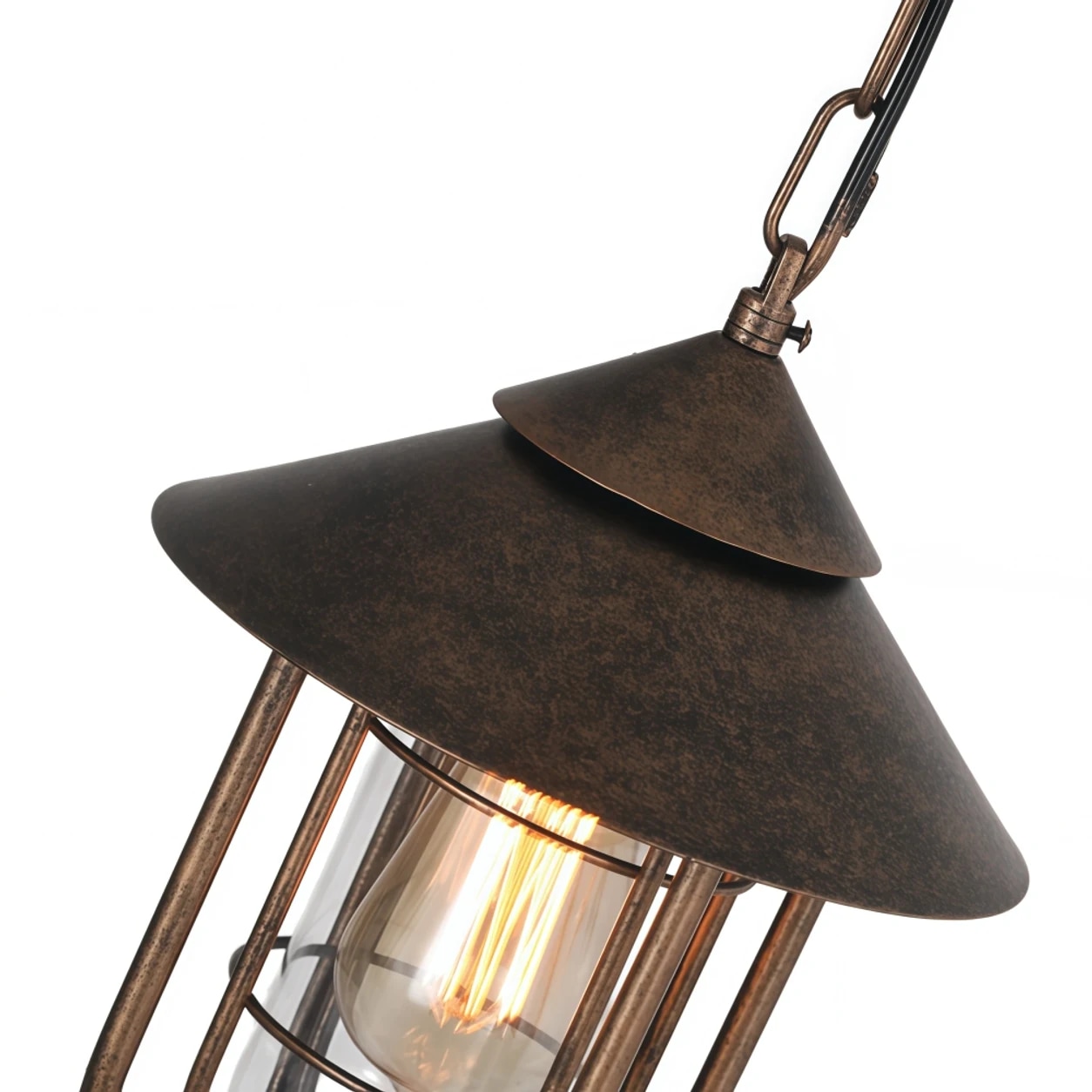 Rostbronze-Farbton und Kettendetails