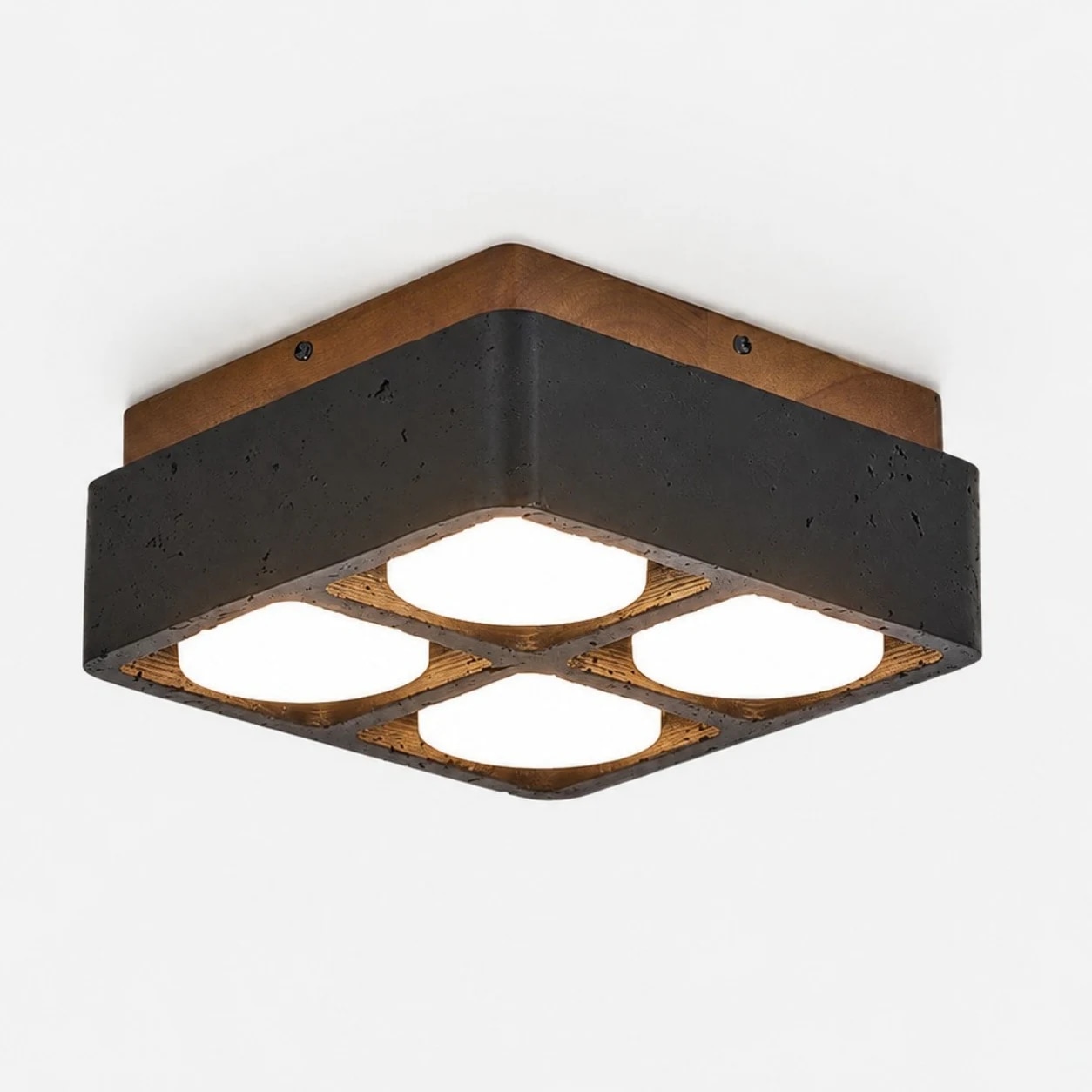 Plafonnier en travertin Black-4Lights