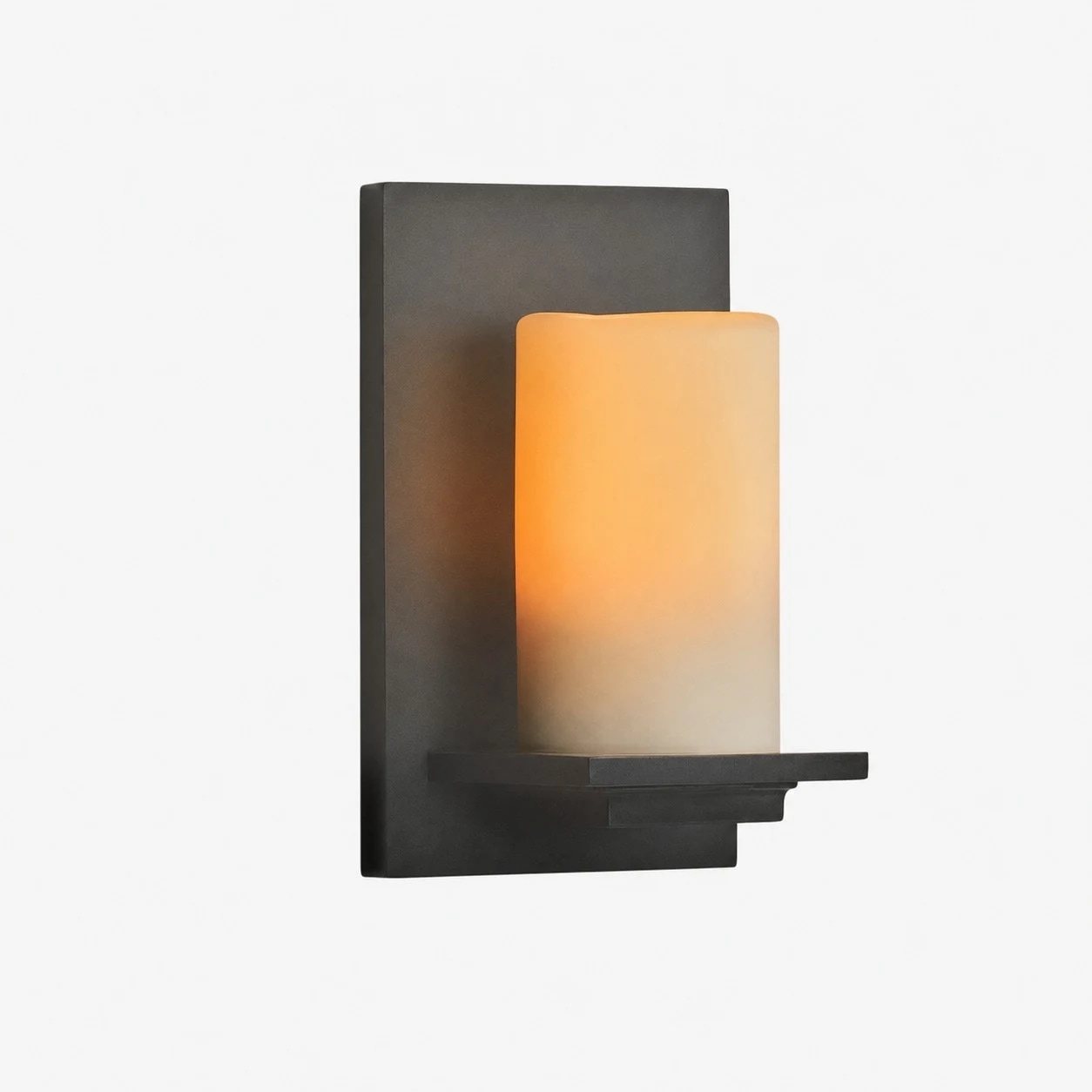 Jade shade and iron wall lamp detail