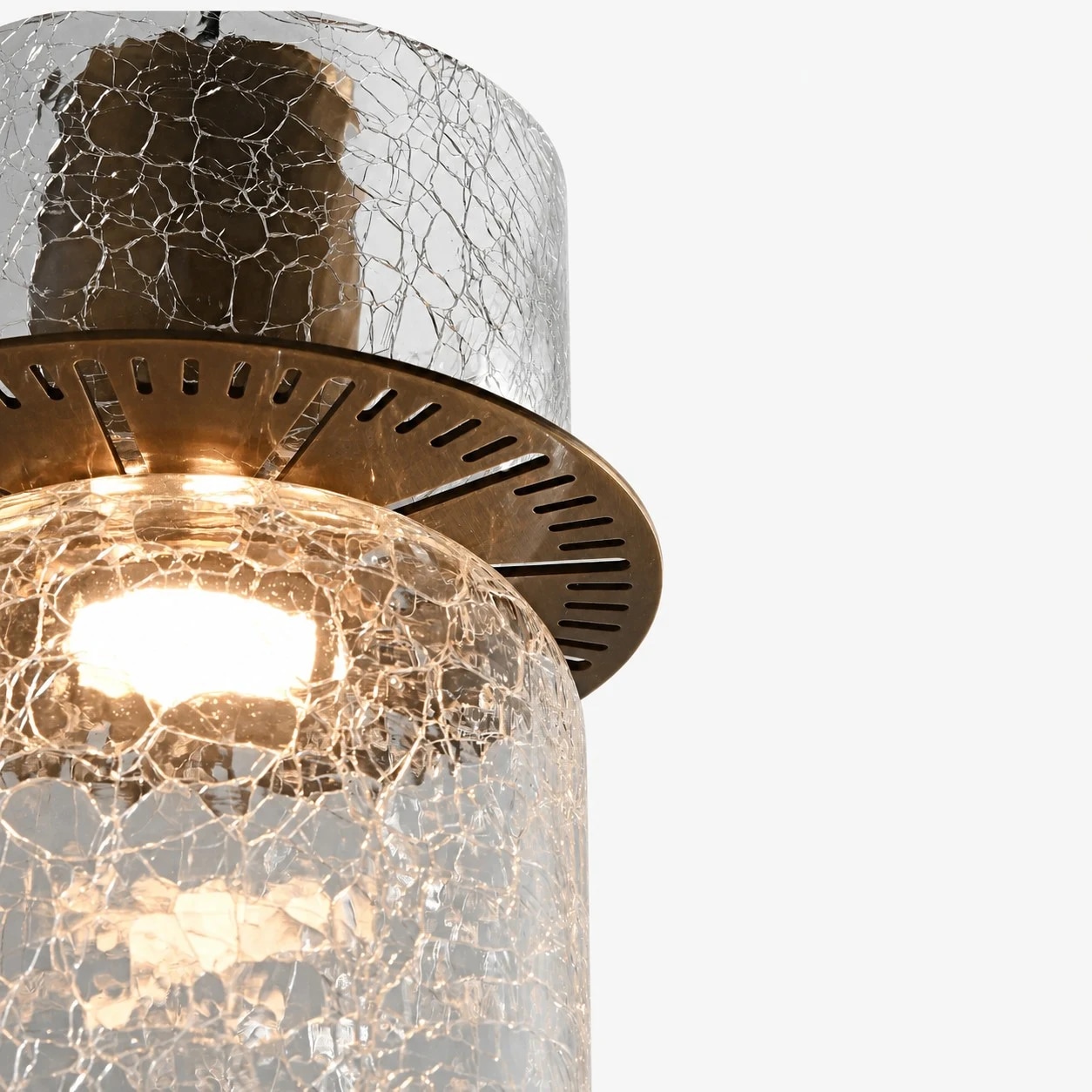 Close view of crackle glass texture