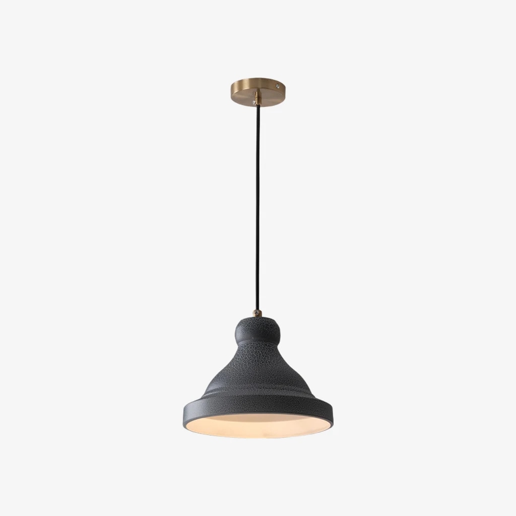 Gray metal dome pendant lamp 鈭 12鈥 脳 H 6.7鈥 / Dia 30 cm 脳 H 17 cm