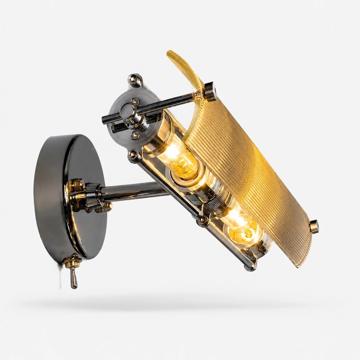 Adjustable Double Glass Wall Light