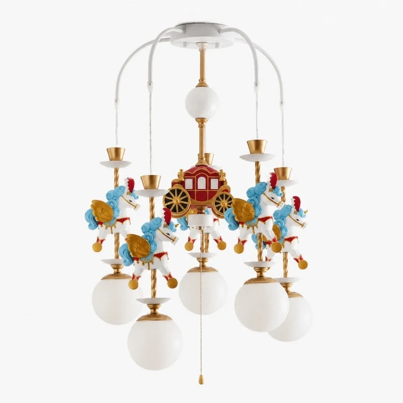 Joker - Lampadario unicorno a 5 luci SKU immagine