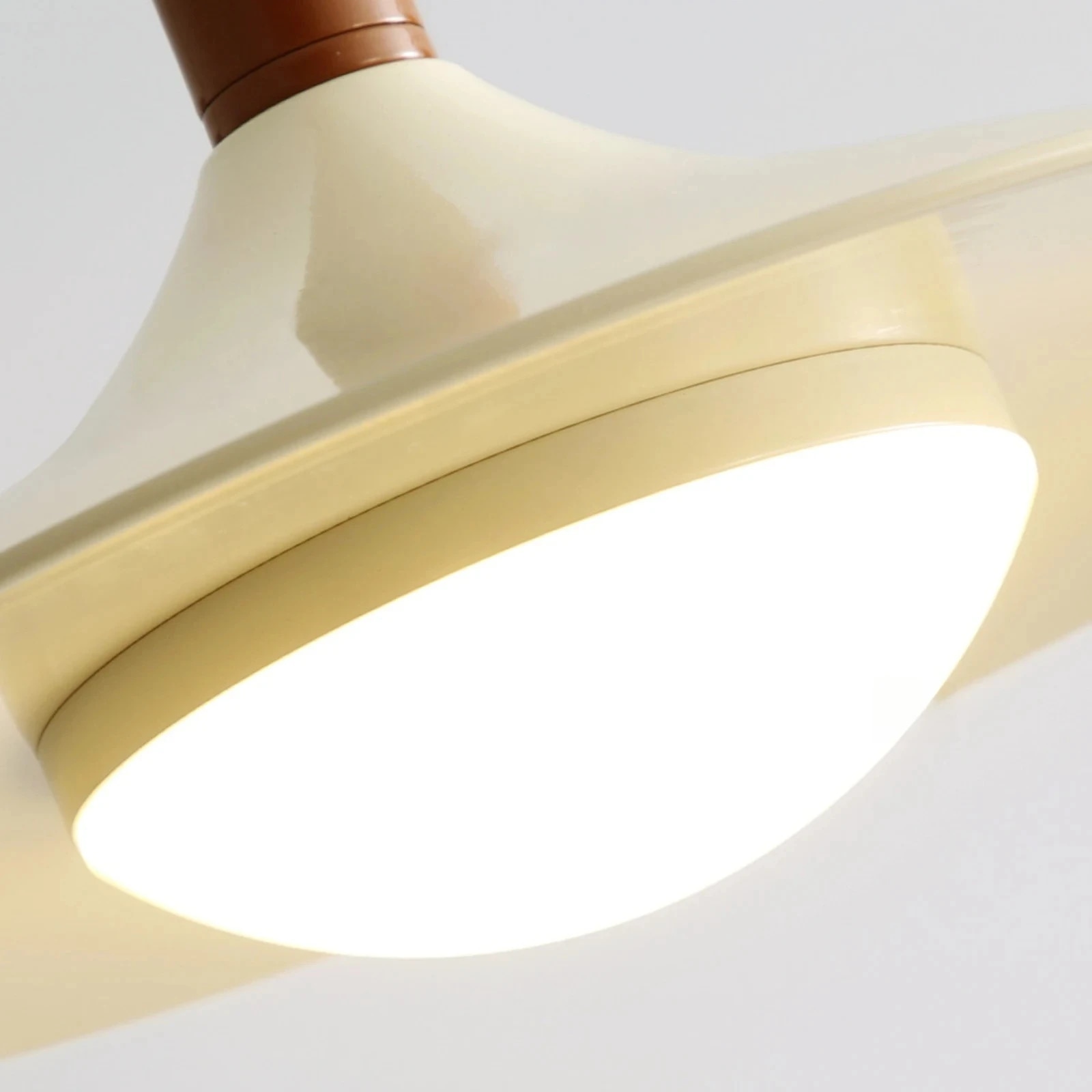 Close view of the PMMA diffuser edge while lit
