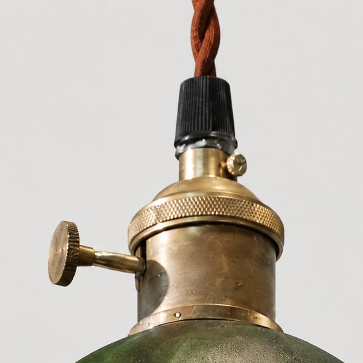 Brass-toned hardware