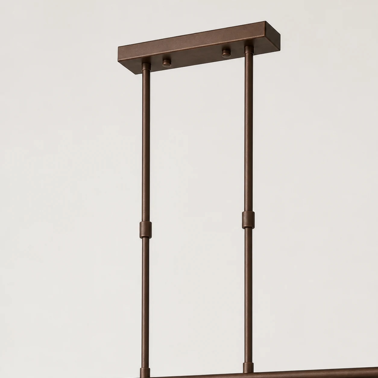 Detalle de barra ajustable y dosel rectangular