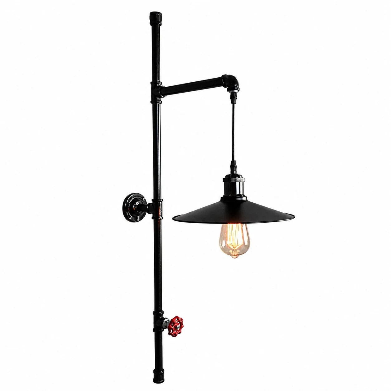 BD2 breite Wandleuchte mit Metallschirm (Option)