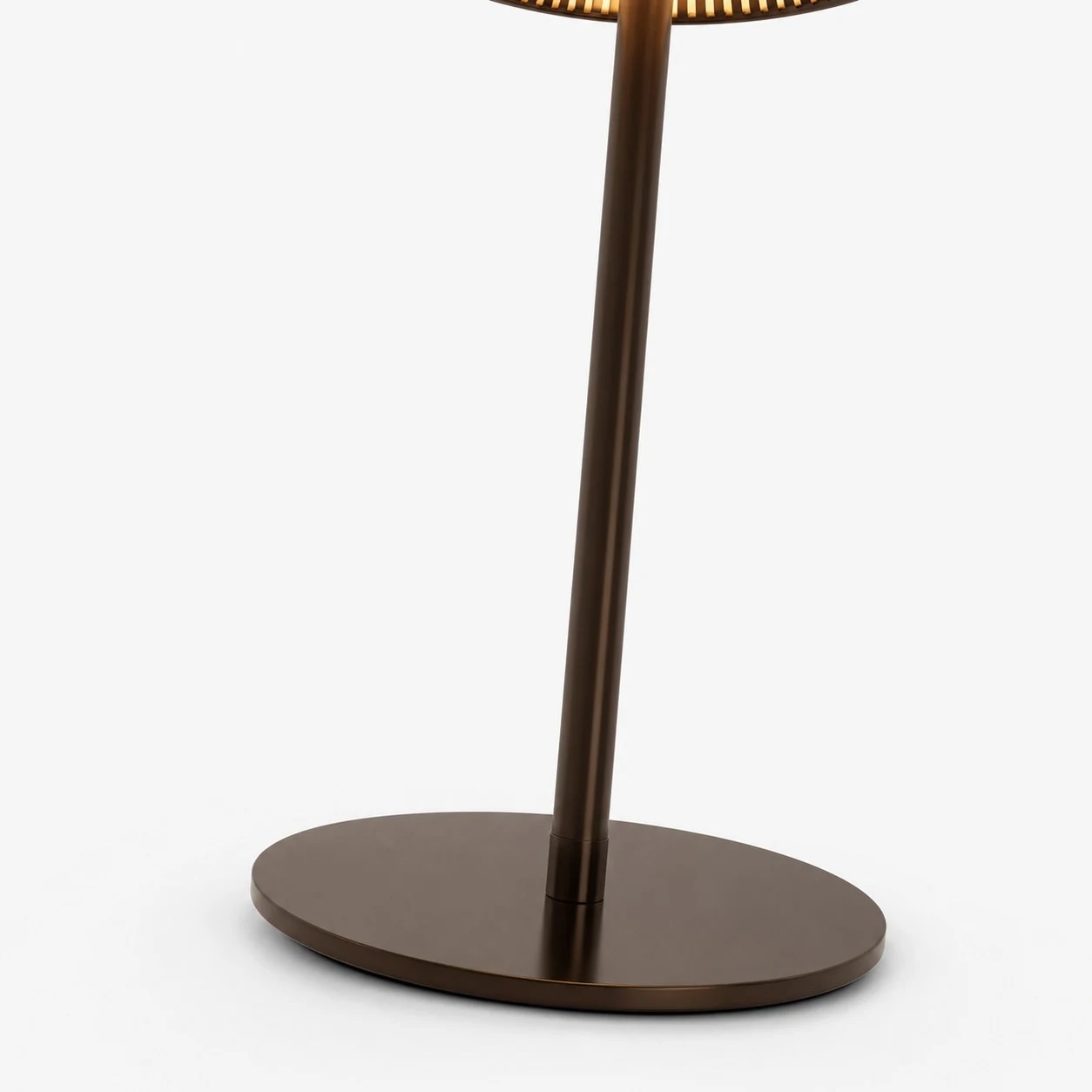 Close-up table lamp construction detail