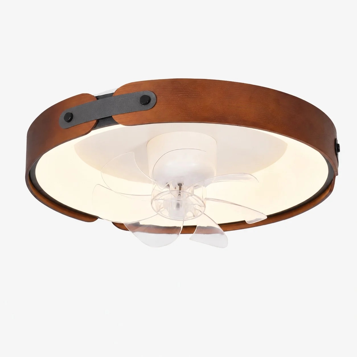 Oscillating walnut ceiling light 52 cm