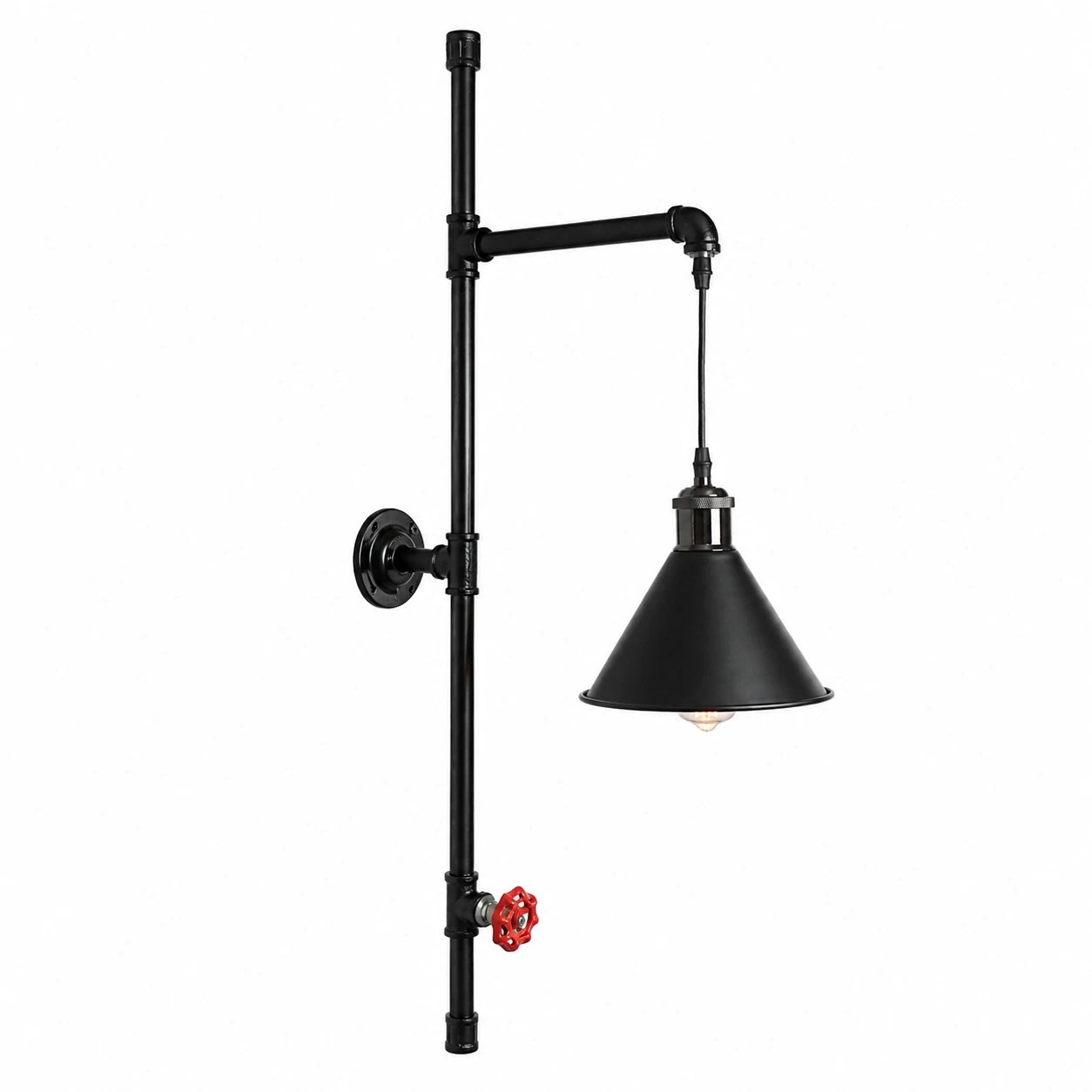 BD1 Wandleuchte mit Metallkegelschirm (Option)