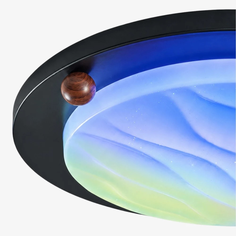 Luminária de teto embutida Walnut RGB Dynamic Sky para ambientes internos