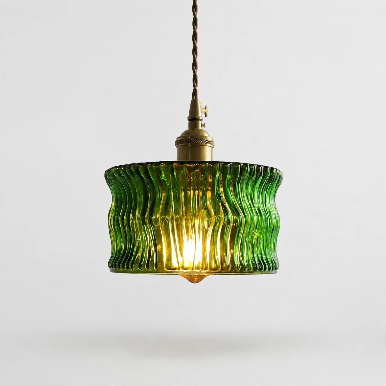 Grön glaspendellampa variant