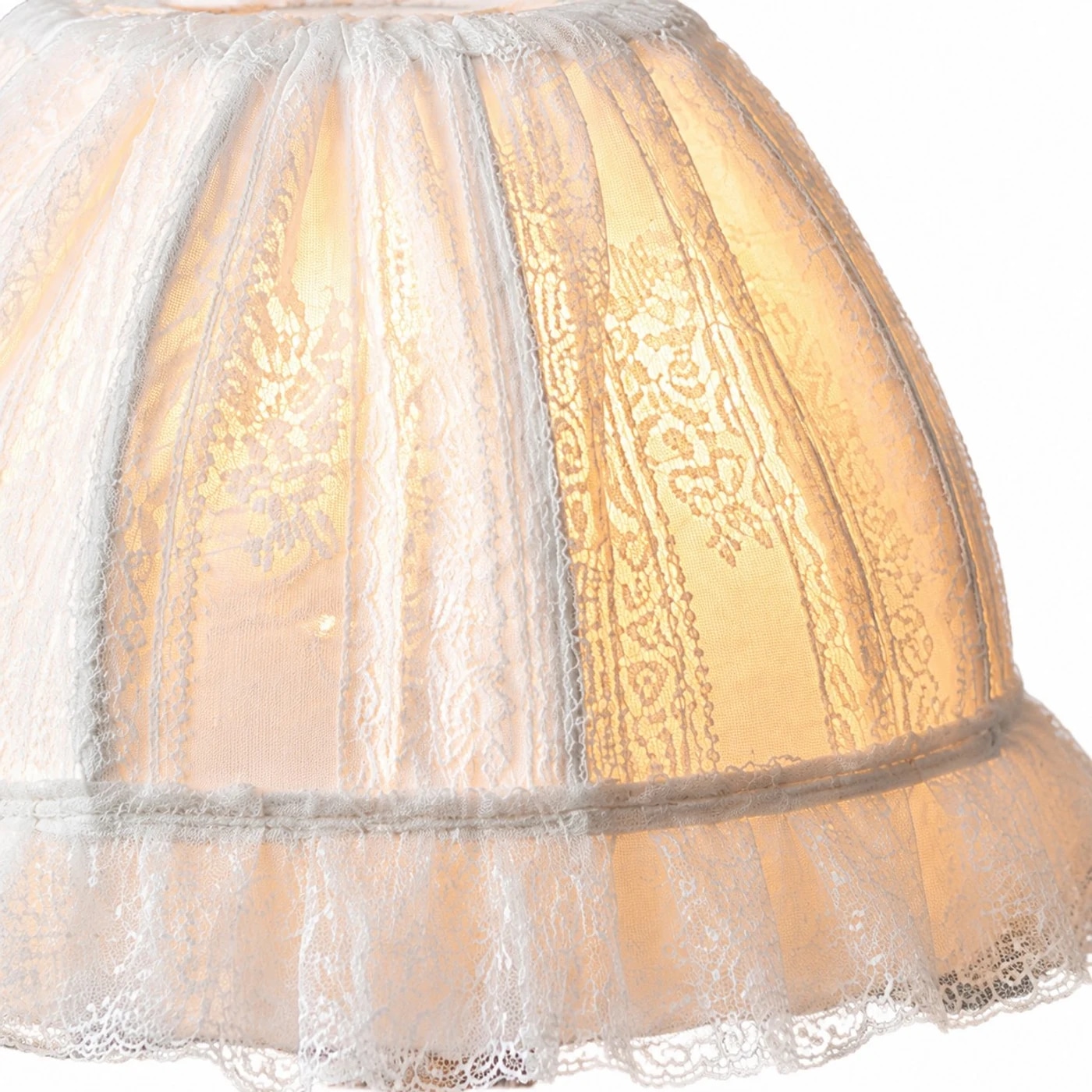 détail d'abat-jour de lampe de chevet vintage
