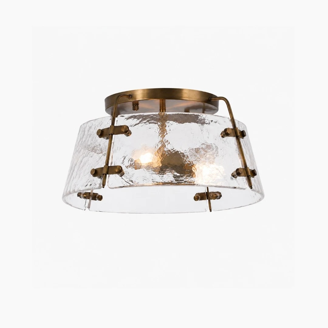 Brass clear glass 38 cm ceiling light SKU