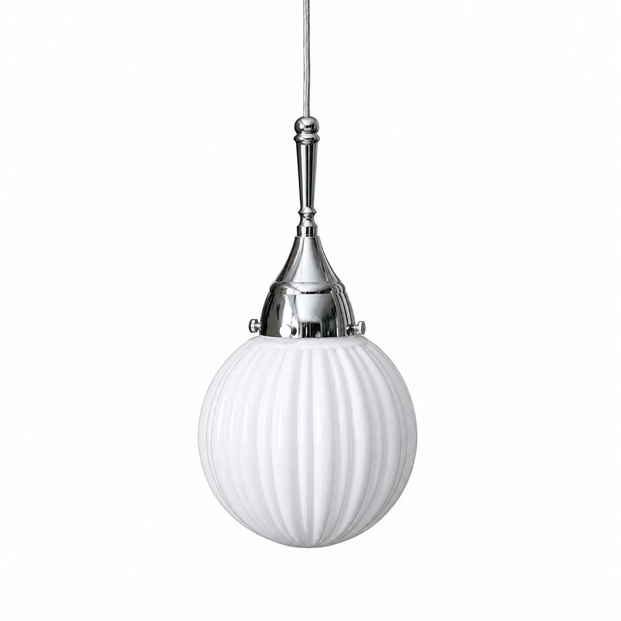 White / Glass shade / 7.9鈥 / 20 cm