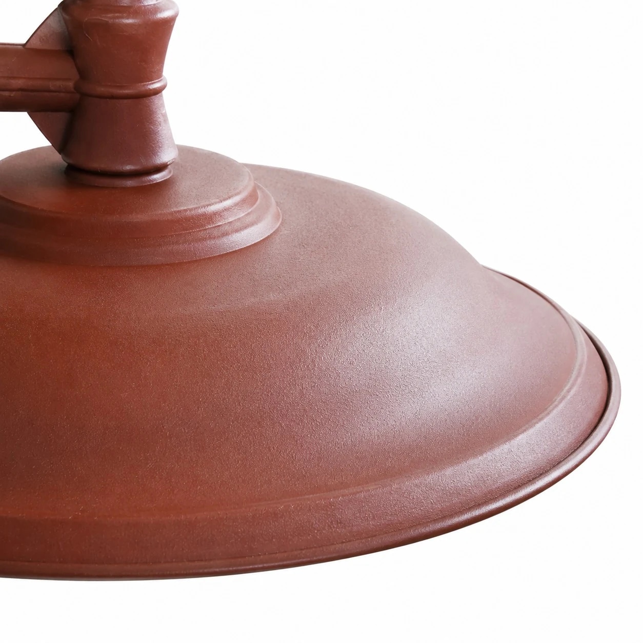 Details zum Lampenschirm aus kaffeebraunem Metall