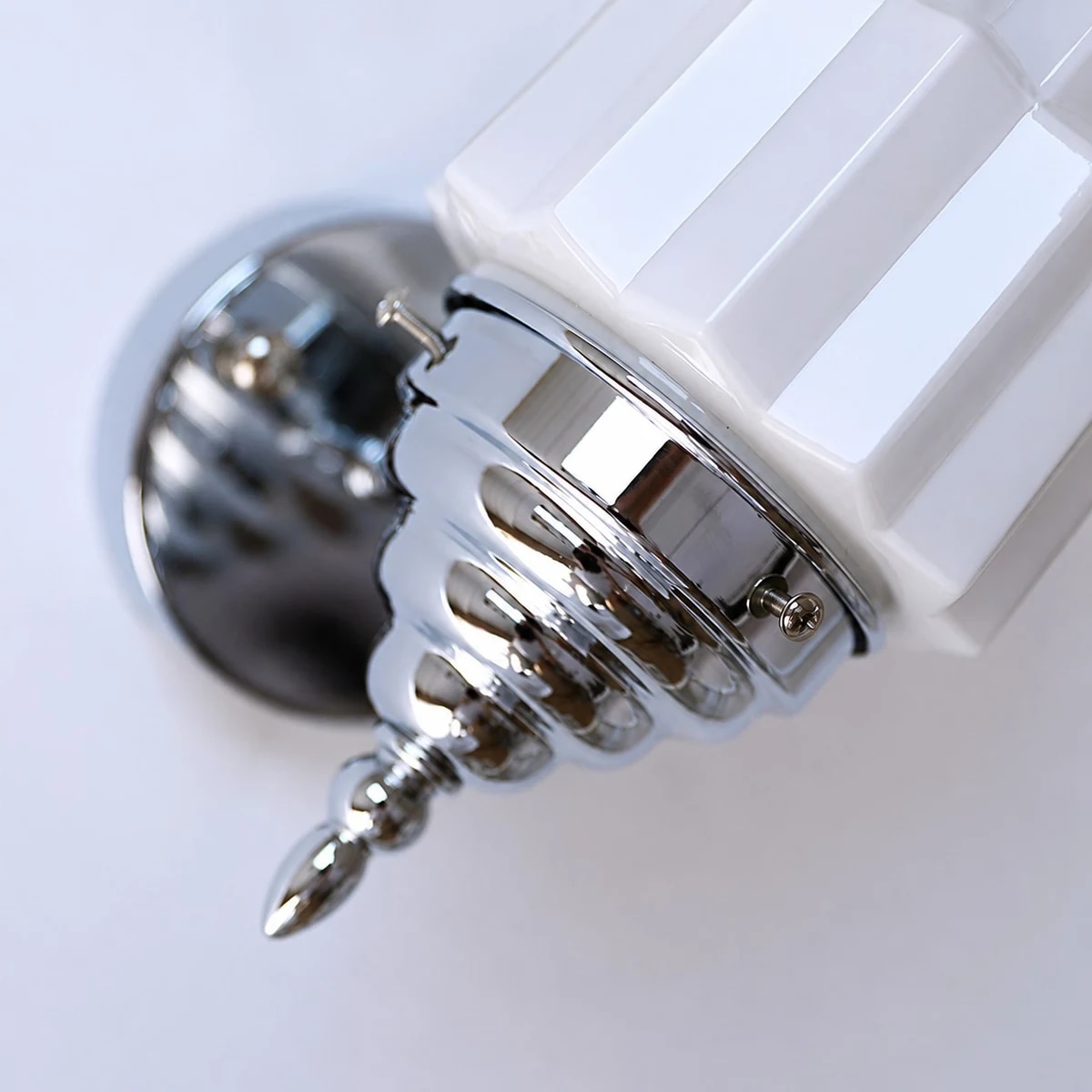 Polished chrome hardware detail