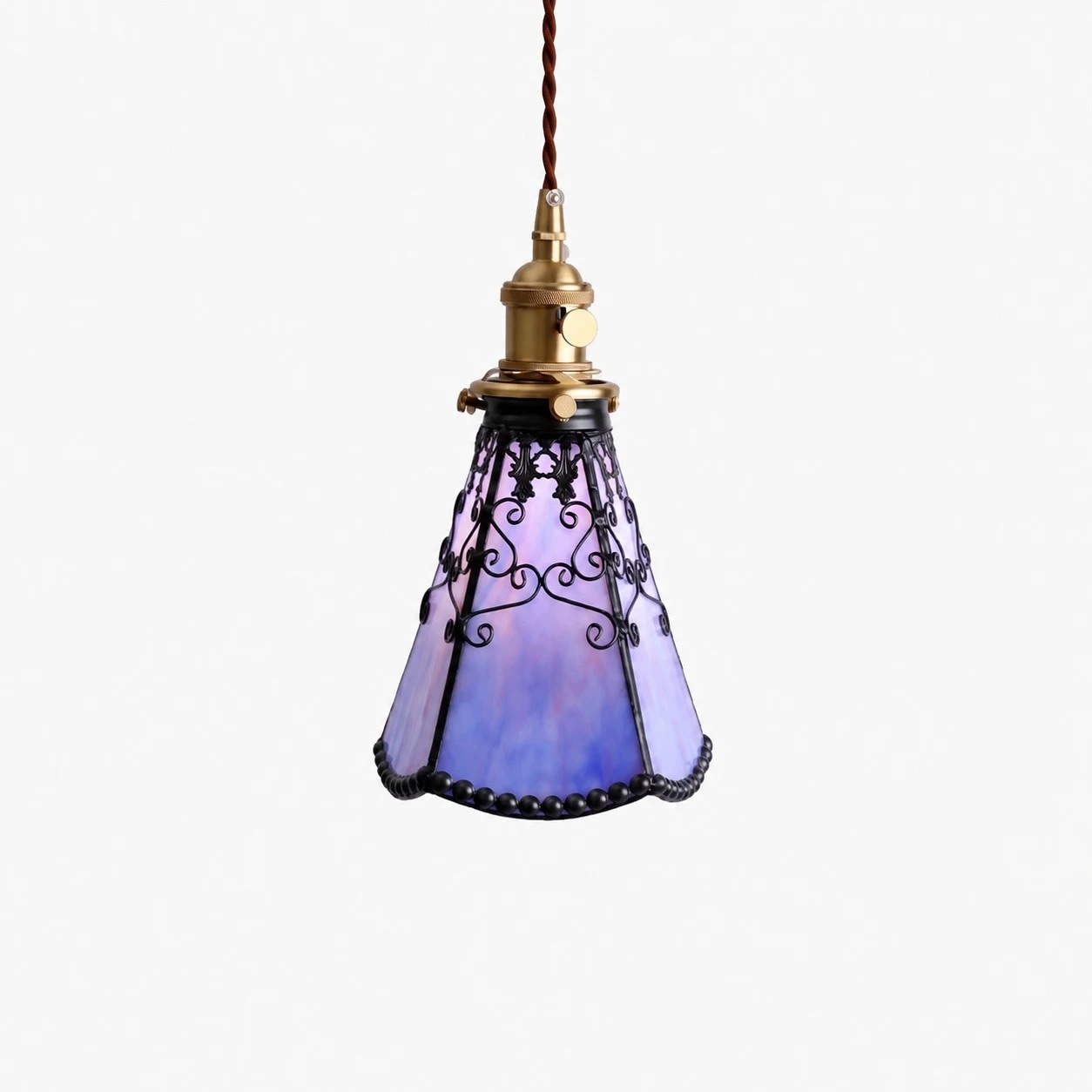 Gradient purple single Tiffany style pendant