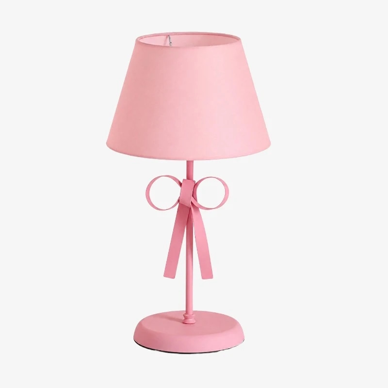 Lampe de table avec abat-jour rose et corps de lampe rose