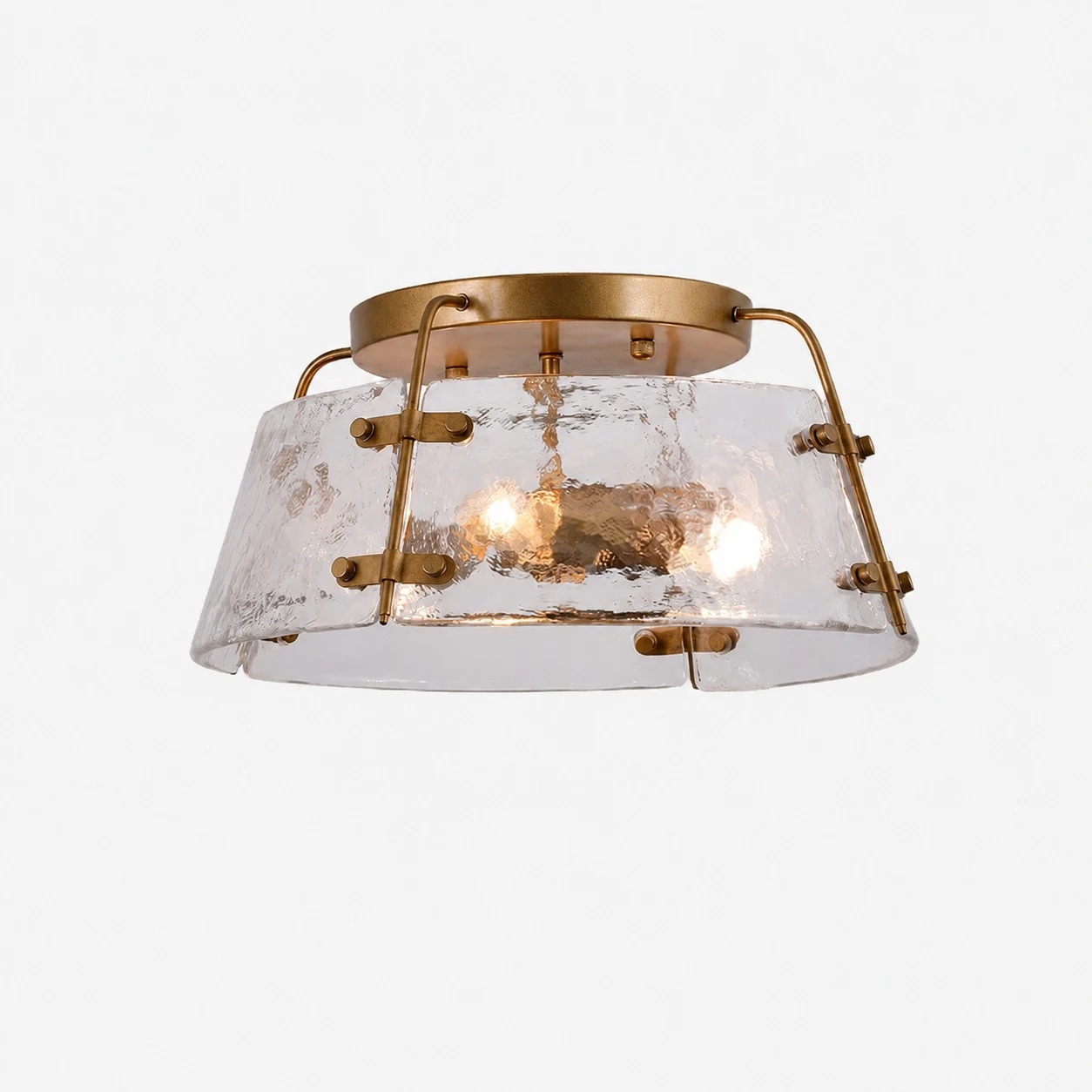 Iron clear glass 38 cm ceiling light SKU