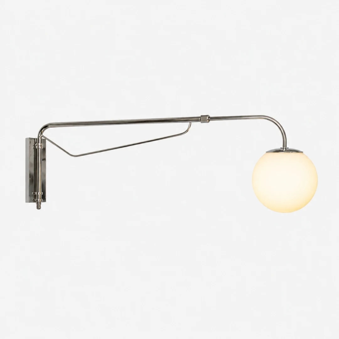 Bauhaus Chrome Swing Arm Wall Lamp