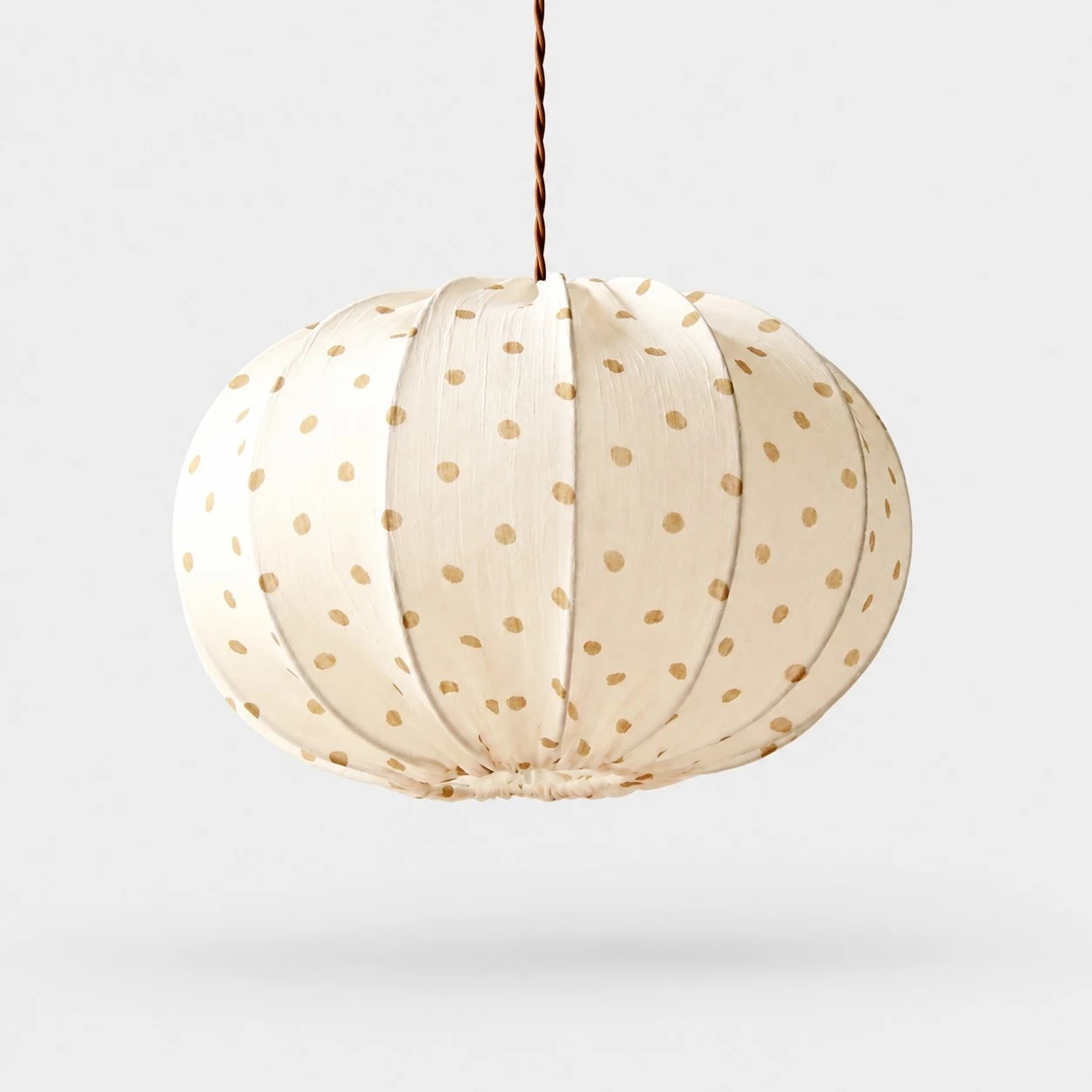 Suspension vintage en tissu à pois