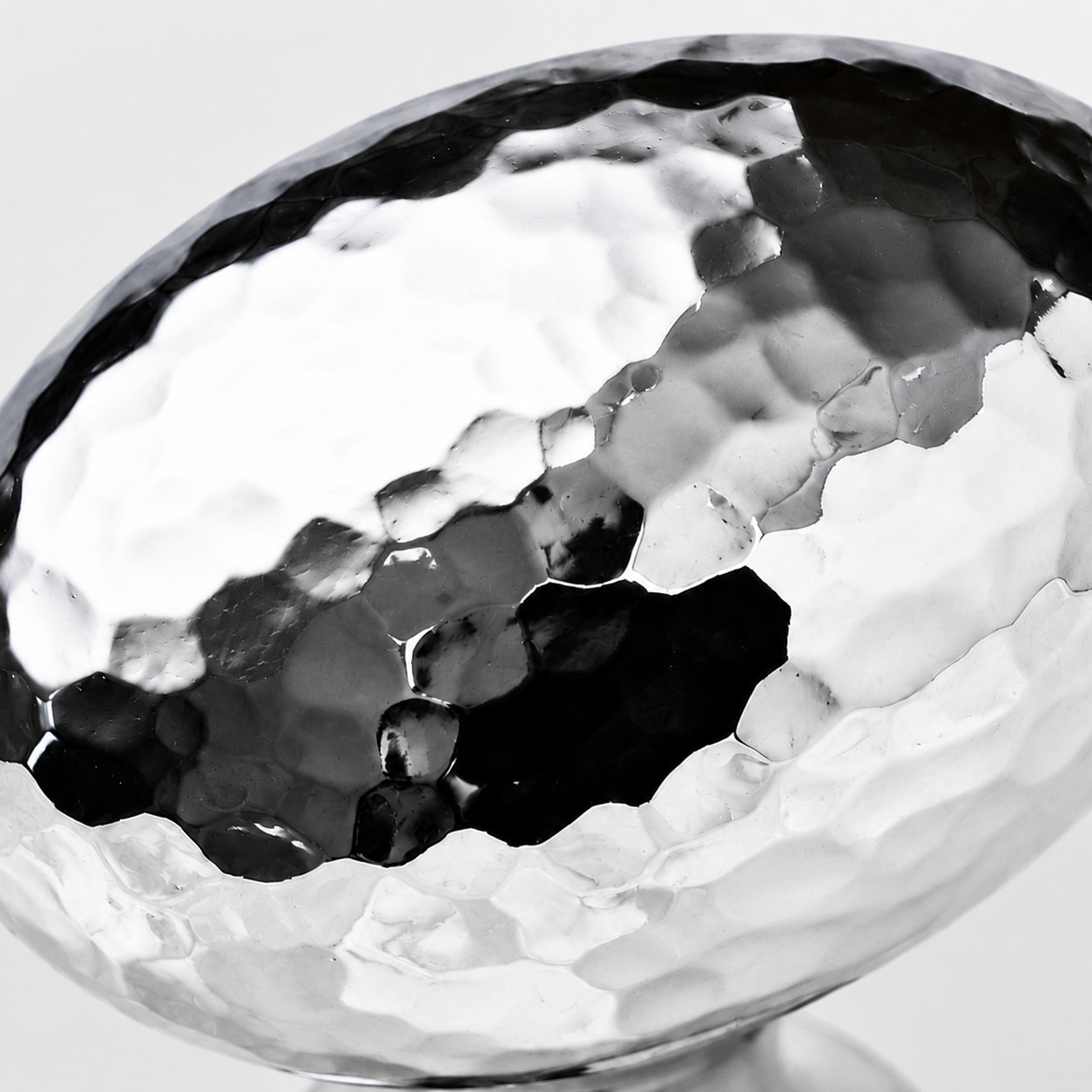 Hammered silver surface detail