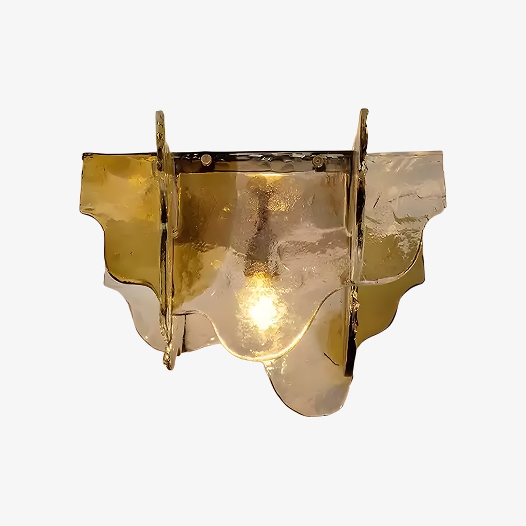 Taklampa med bärnstensfärgad glaspärl