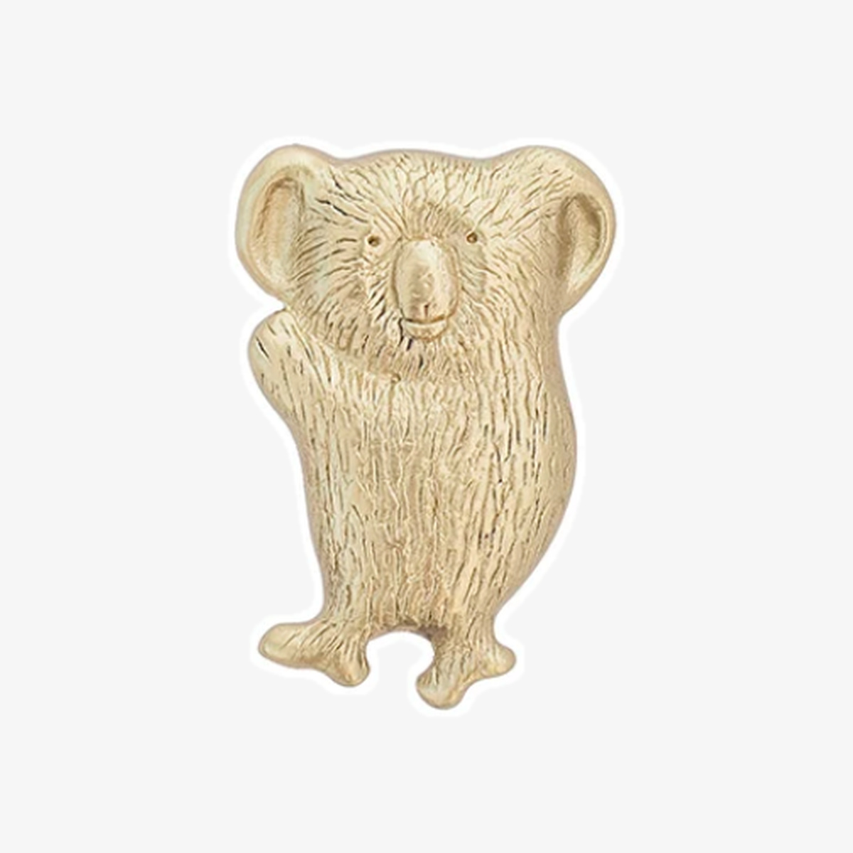 Knopp i mässing med djurmotiv, Koala, storlek B