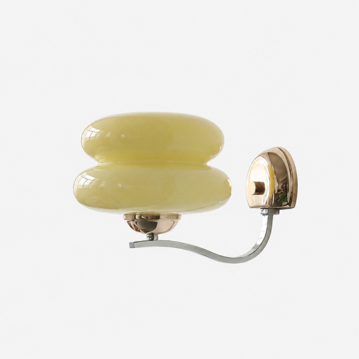 Beige / 1 Kopf Wandleuchte aus Milchglas