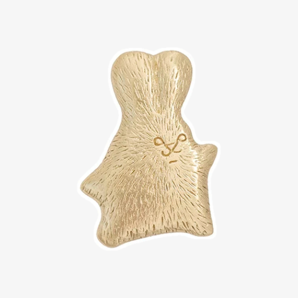 Knopp i mässing med djurmotiv, storlek A, kanin