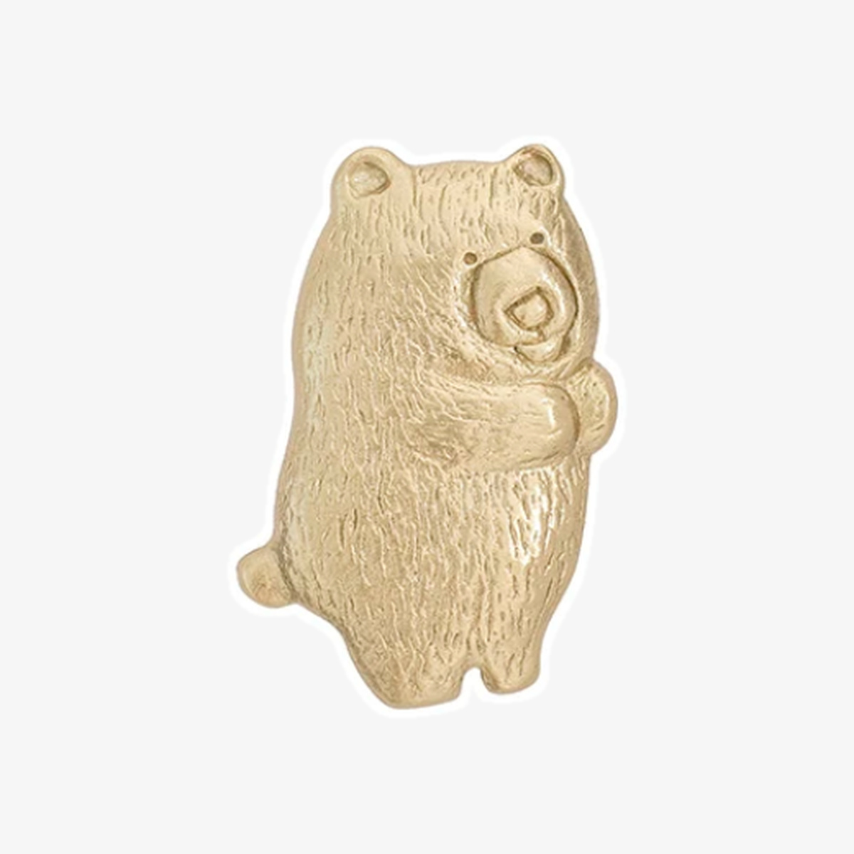 Knopp i mässing med djurmotiv, Bear Size A