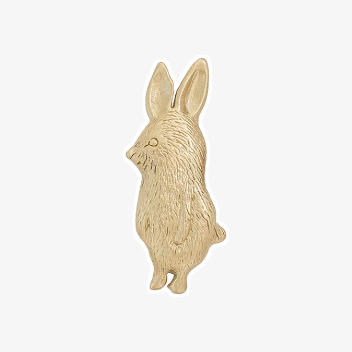 Knopp i mässing med djurmotiv, storlek D, mus