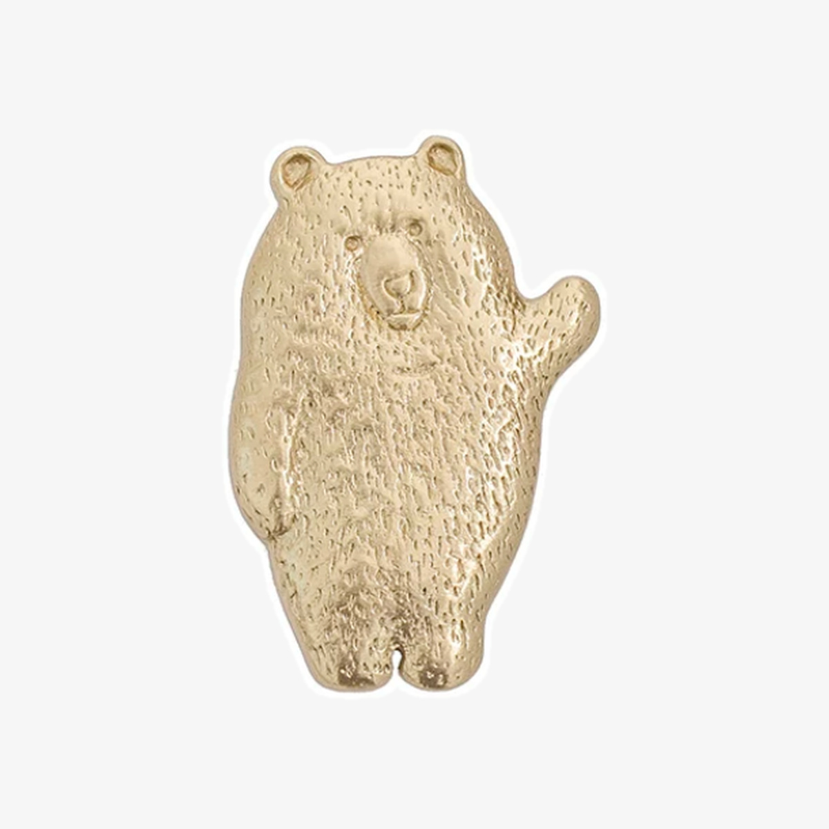 Knopp i mässing med djurmotiv, storlek C, björn
