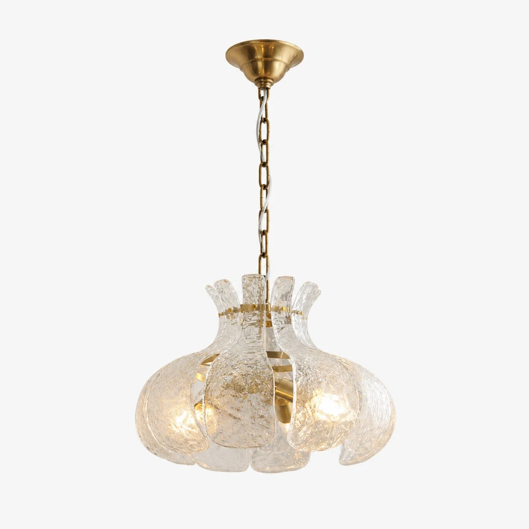 Transparent mässingsglaskrona i diameter 40 cm Artikelnummervy