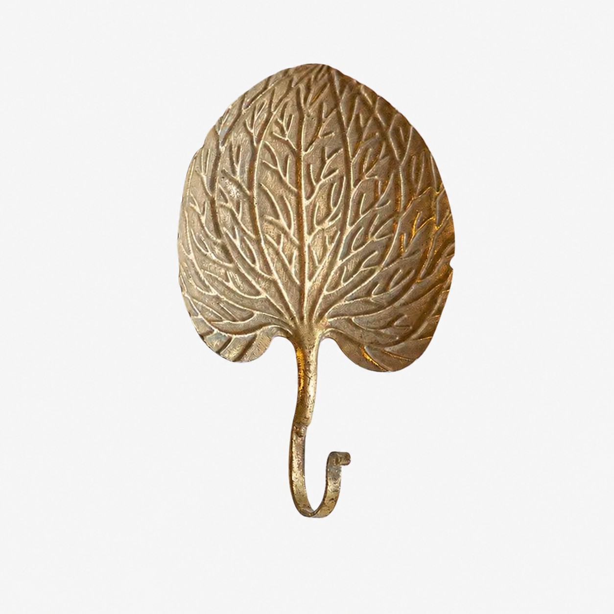 Type D antique-gold botanical iron wall hook