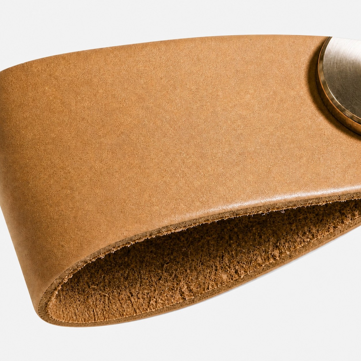 Cowhide leather surface grain detail