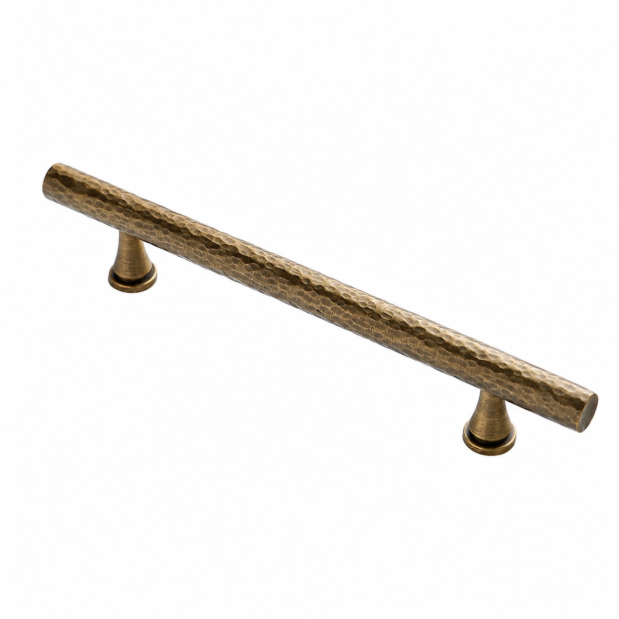 Antique Brass hammered bar pull
