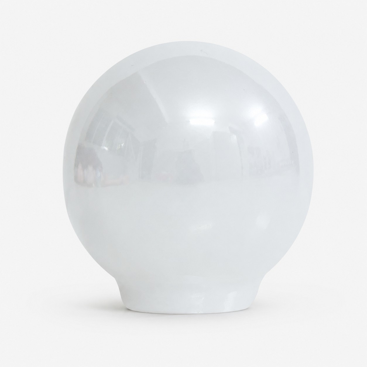 Pearl white ceramic cabinet knob