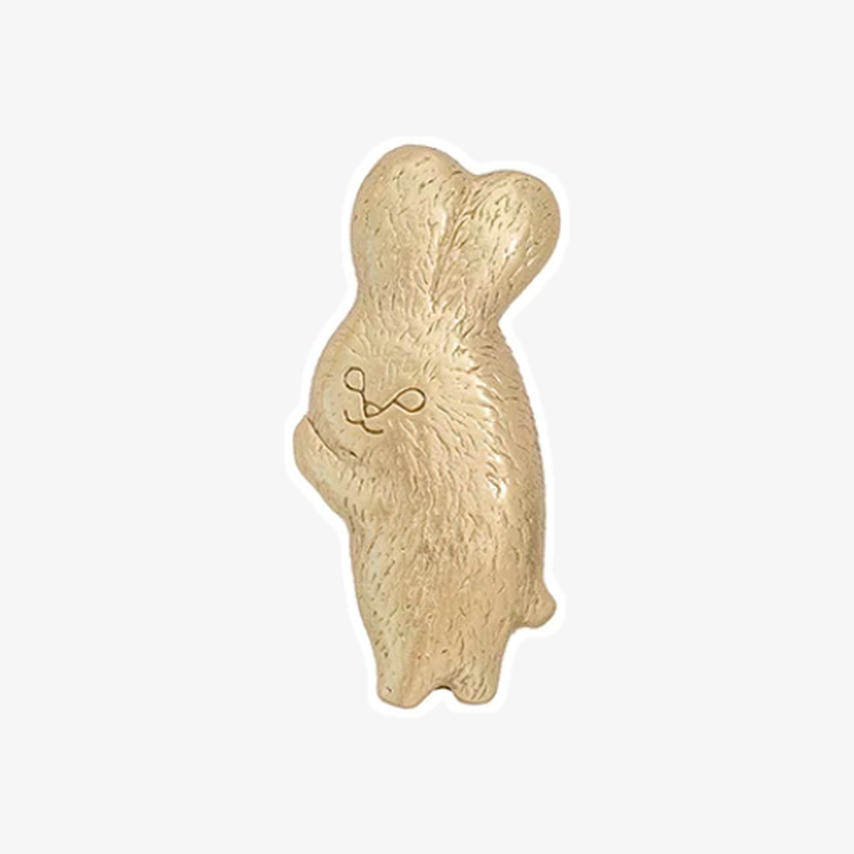 Knopp i mässing med djurmotiv, storlek C, kanin