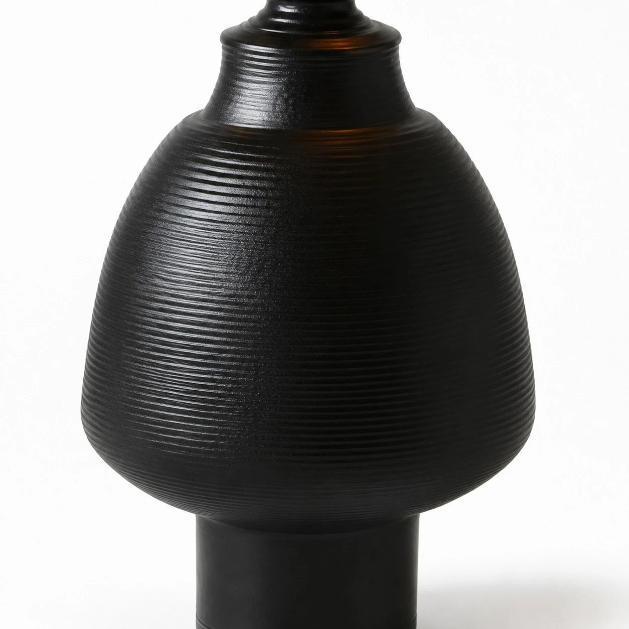 Wabi-Sabi Woven Shade Ceramic Table Lamp