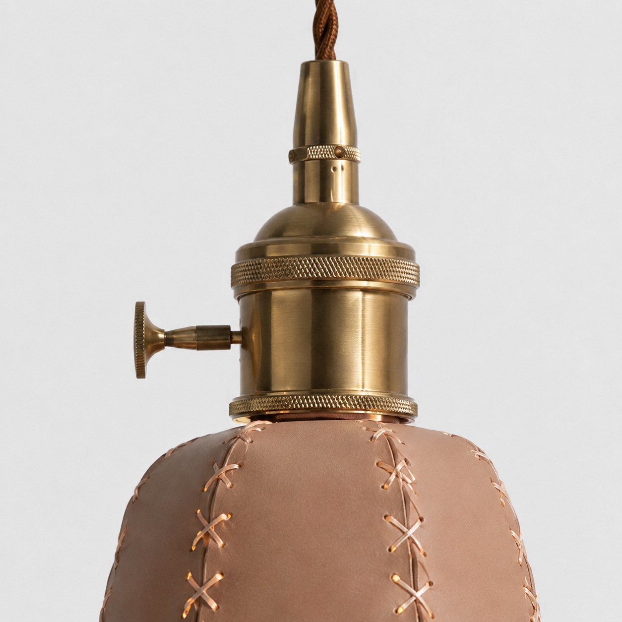 Antique brass-tone socket hardware
